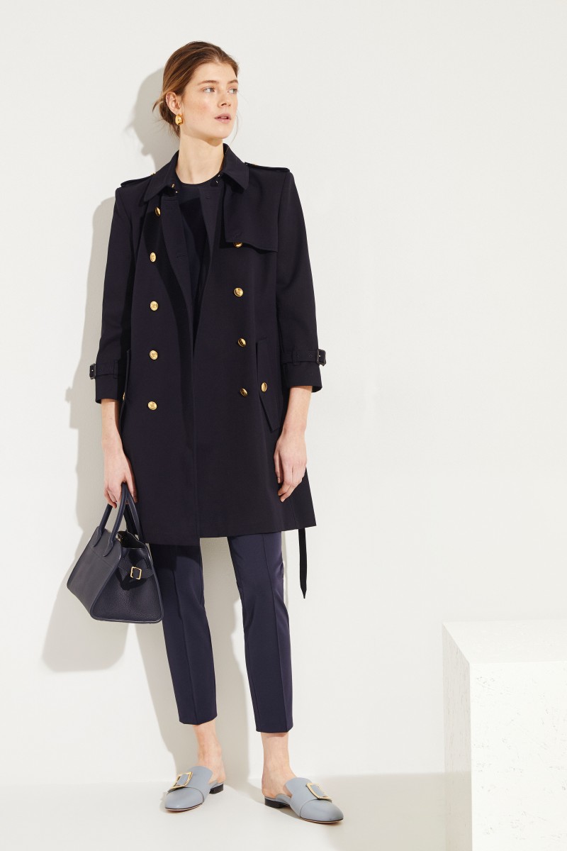 Givenchy Baumwoll-Trenchcoat mit Logo-Knöpfe Blau