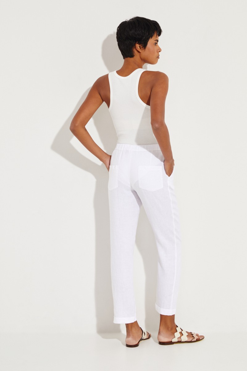 Leinenhose 'Fulmine' Weiß