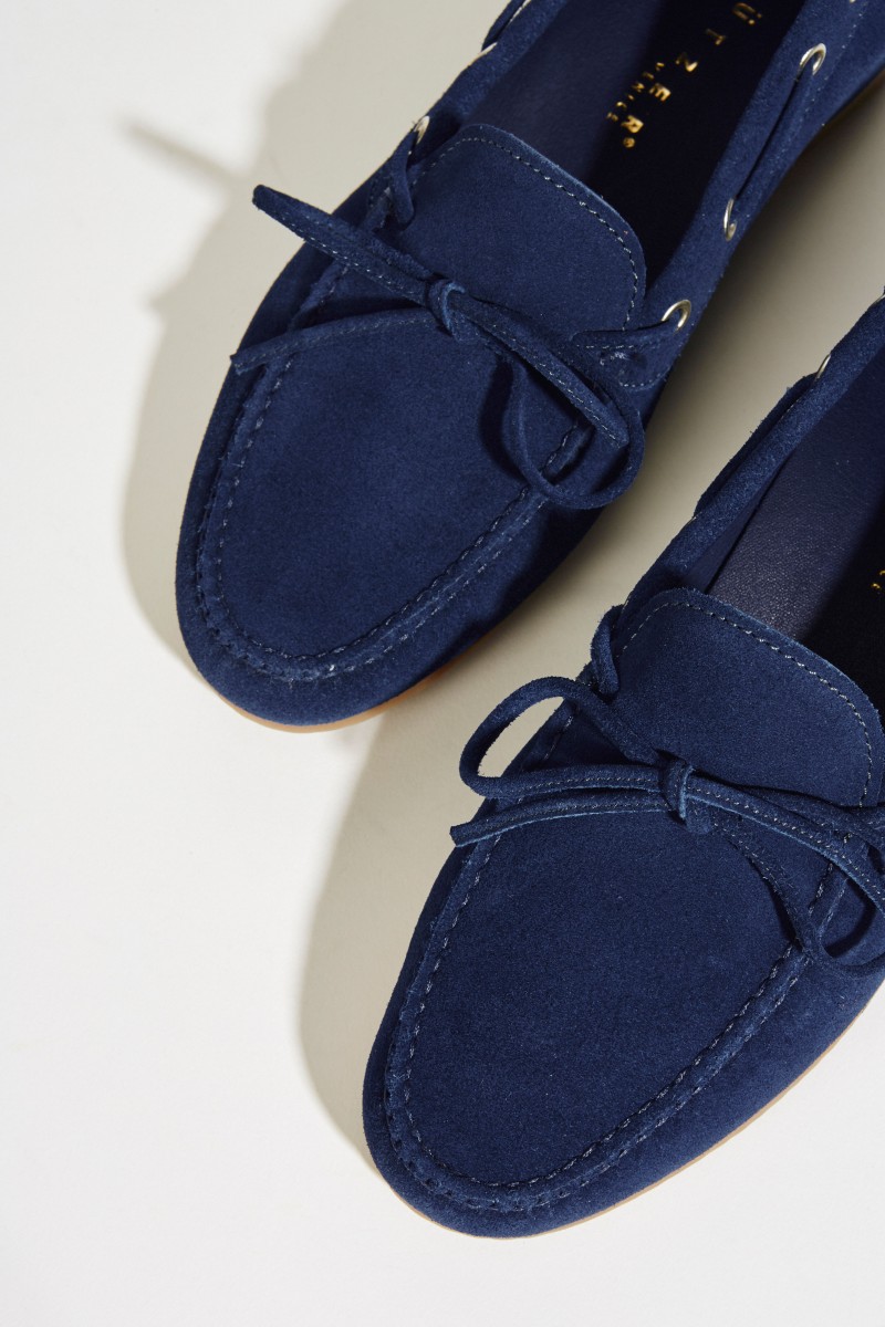 Mokassin mit Schleife Blau