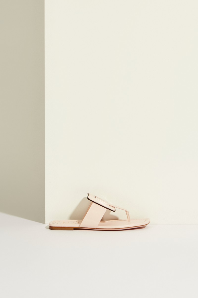 Lackleder-Sandale 'Viv Sellier Thong' Rosé