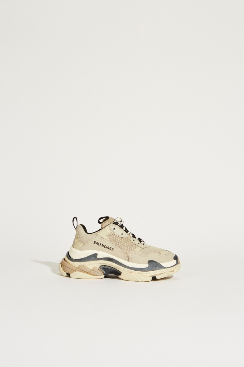 Sneaker 'Triple S' Beige/Schwarz