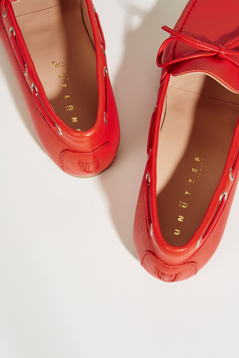 Leder-Schuh Rot