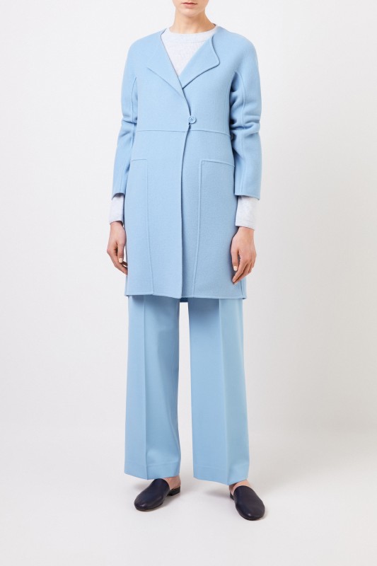 Iris von Arnim Cashmere Mantel 'Eartha' Blau