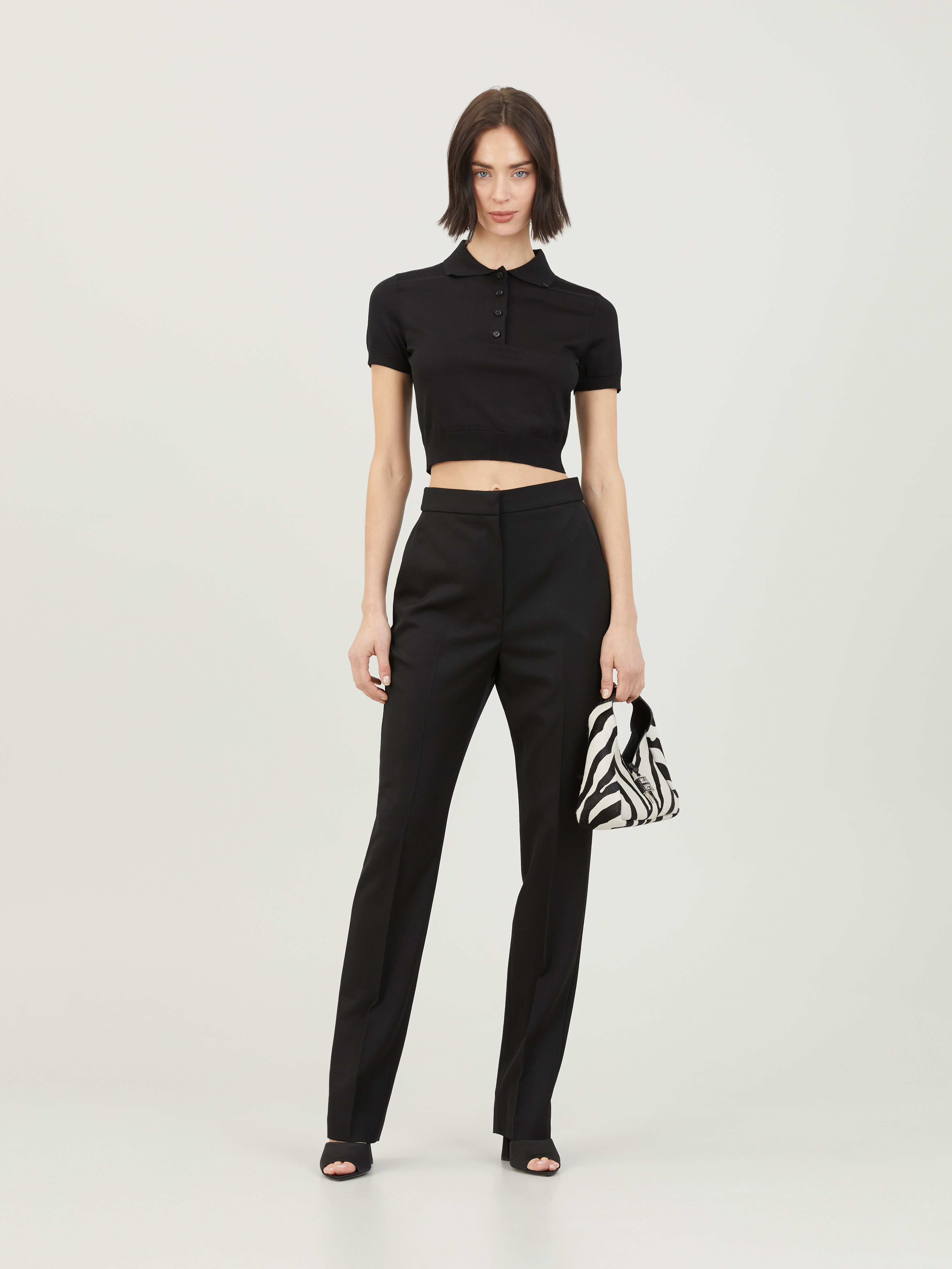 Black Pleated wool tapered trousers | Alexander McQueen | MATCHES UK