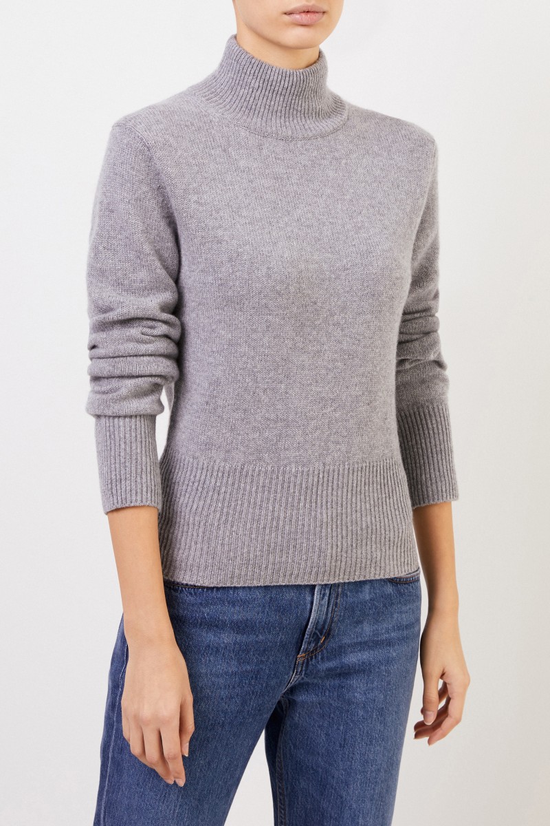 Iris von Arnim Cashmere-Pullover 'Caiola' mit Turtleneck Grau