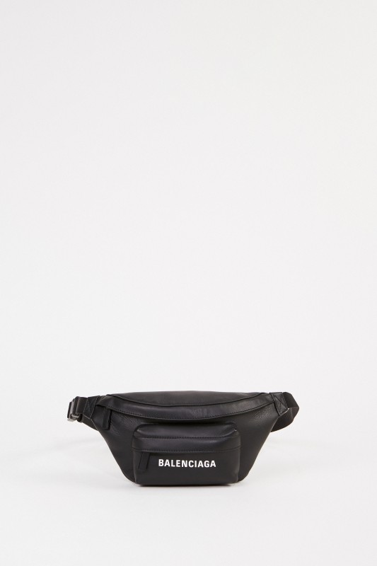 Balenciaga Leder-Gürteltasche 'Everyday Belt' mit Logo Schwarz