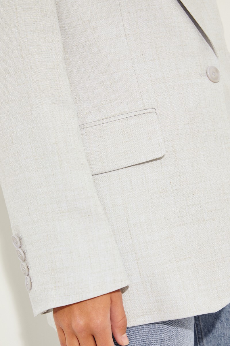 Taillierter Blazer Hellblau