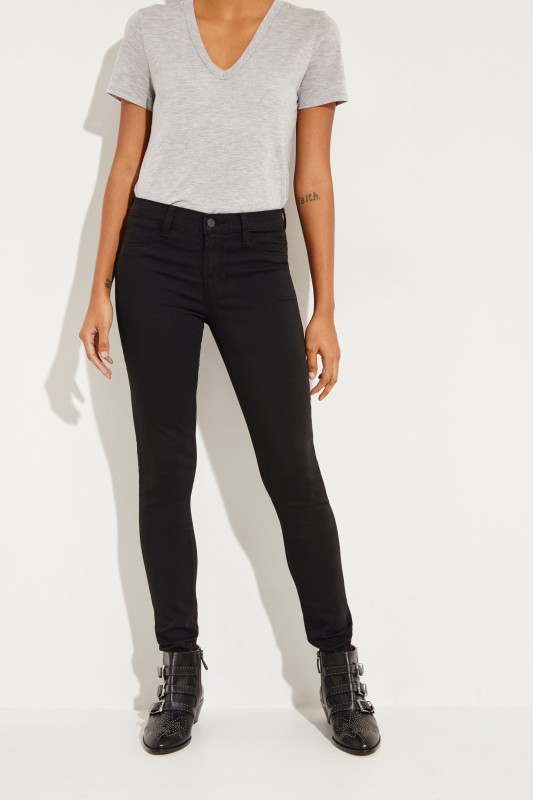 Mid-Rise Super Skinny Jeans Schwarz