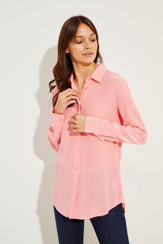 Seidenbluse 'Essential' Pink