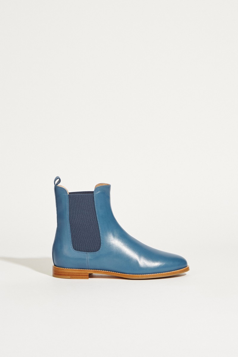 Leder-Chelsea-Boot Blau
