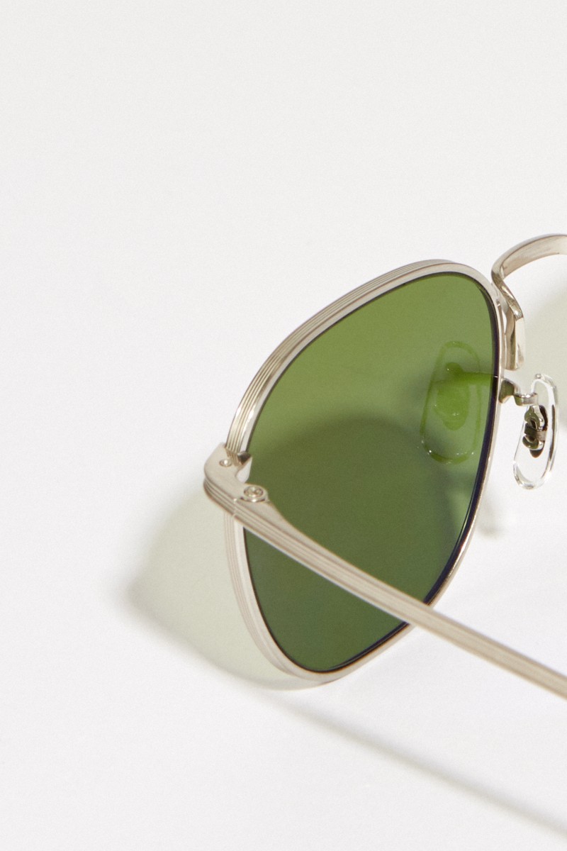 Oliver Peoples Sonnenbrille 'The Row' Silber/Grün