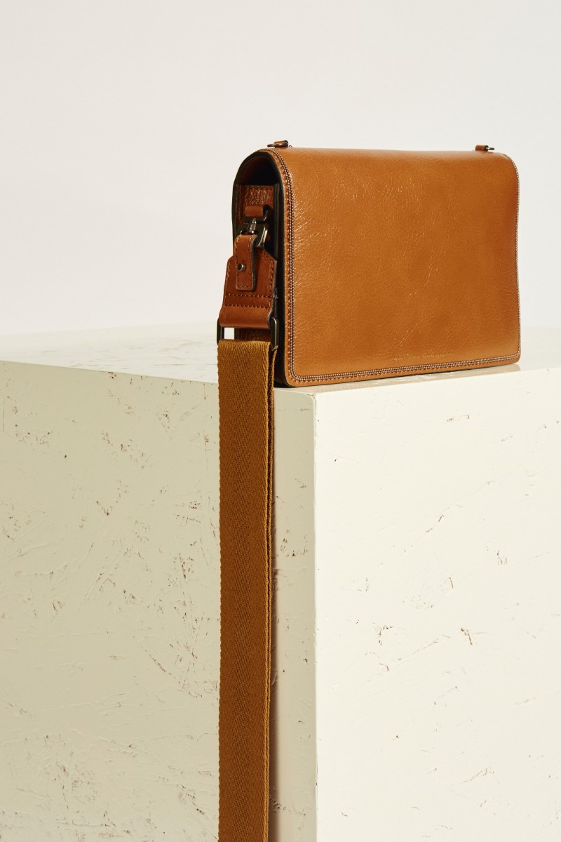Tasche mit Perlenverzierung Braun