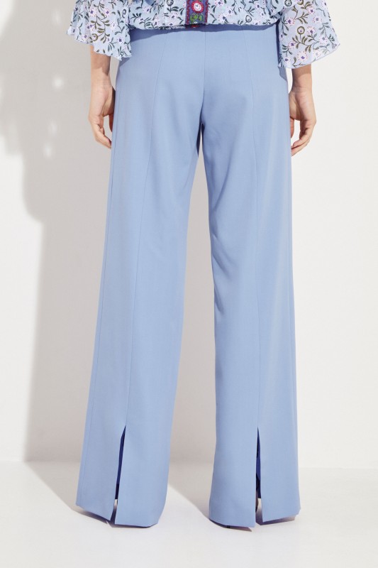 Weite Woll-Hose Blau