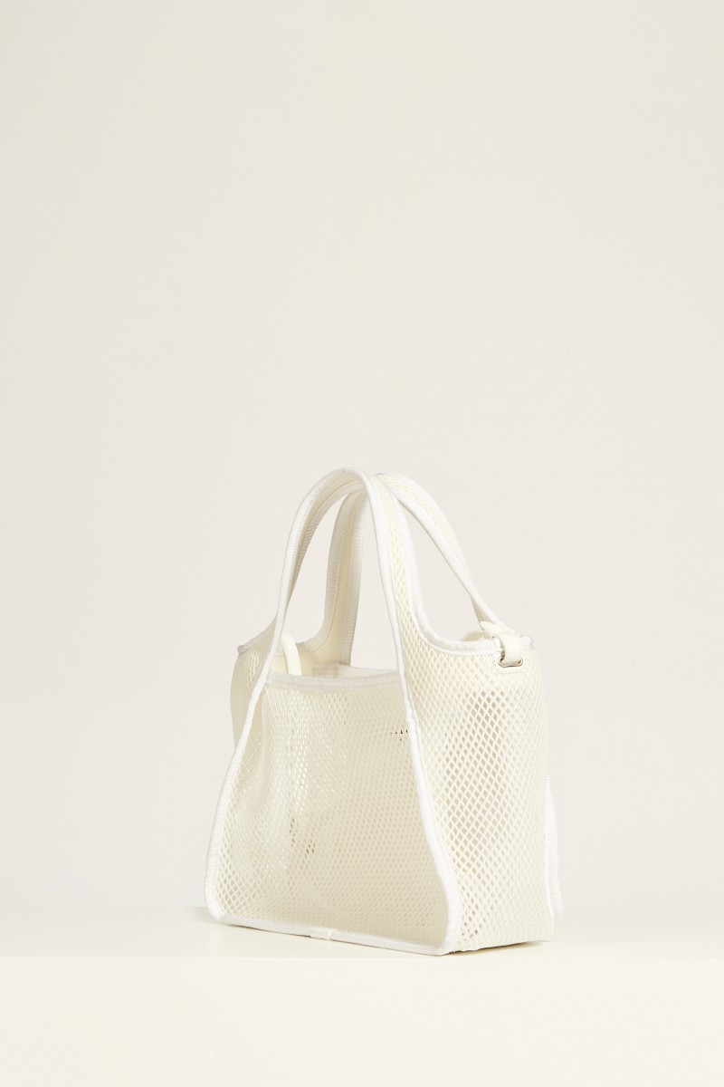 Tasche aus Mesh 'Cross Body Bag' Weiß