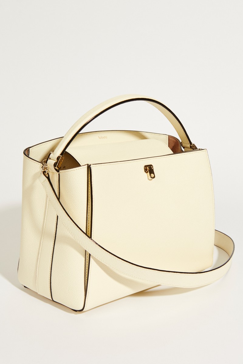 Leder-Tasche 'Brera Medium' Crème