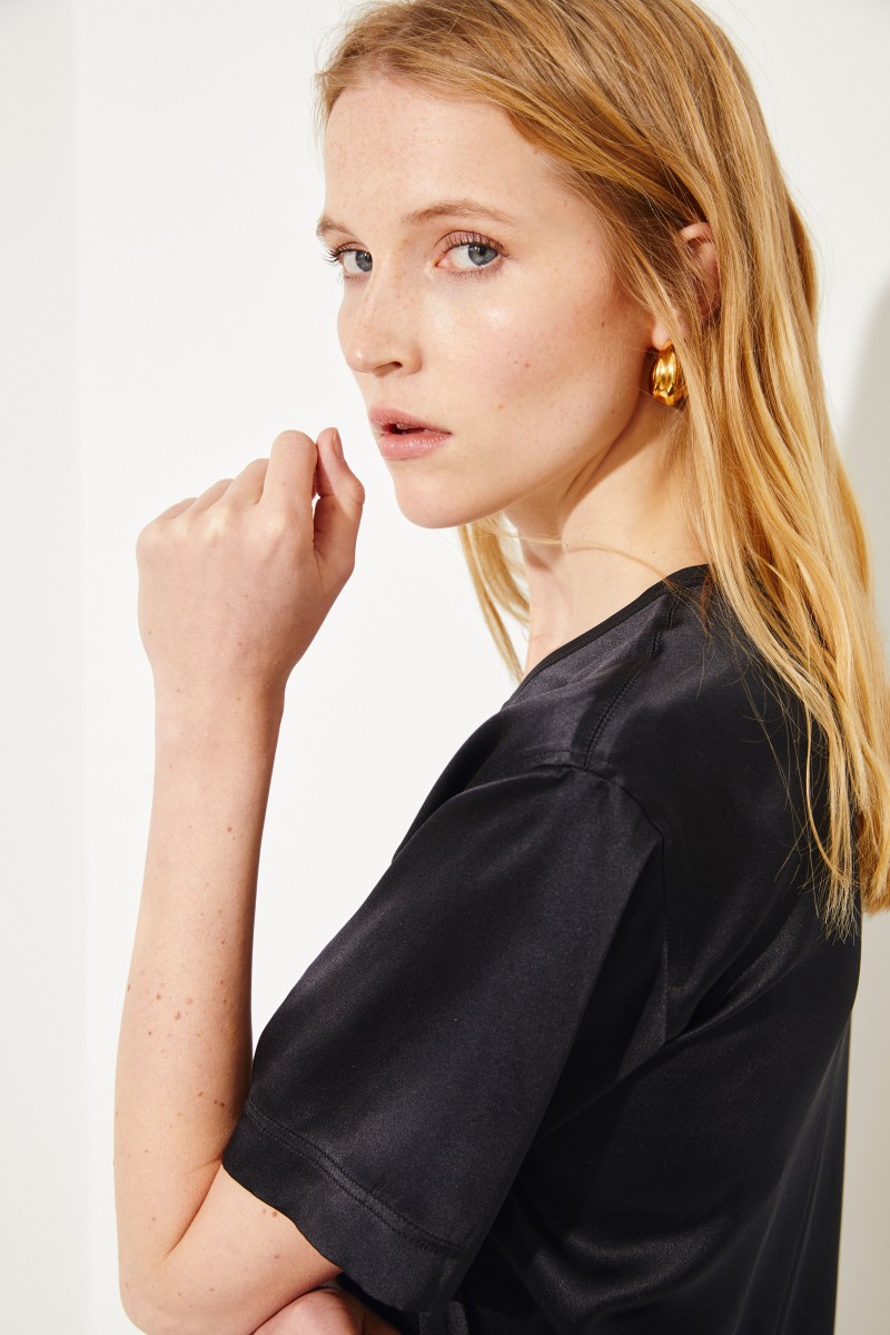 Seidenshirt 'Kitt' Schwarz