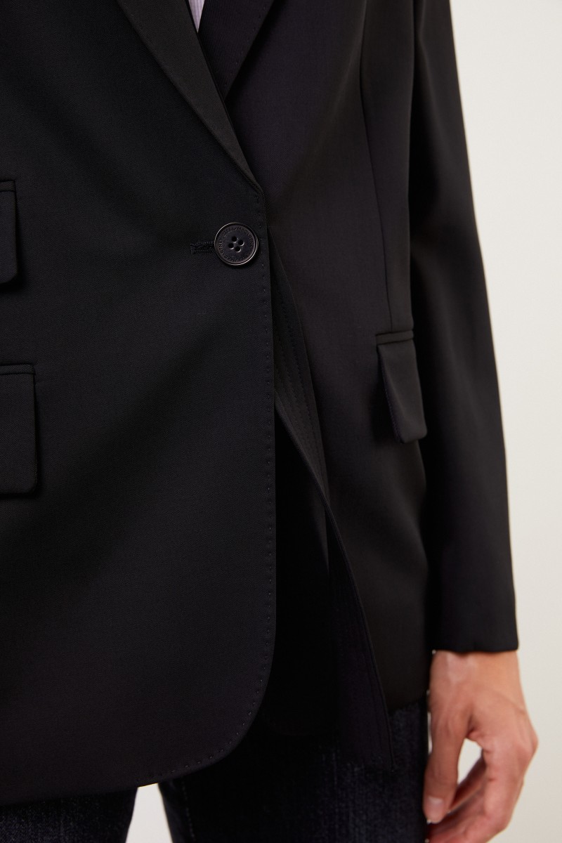 Stella McCartney Woll-Blazer mit Detail Schwarz