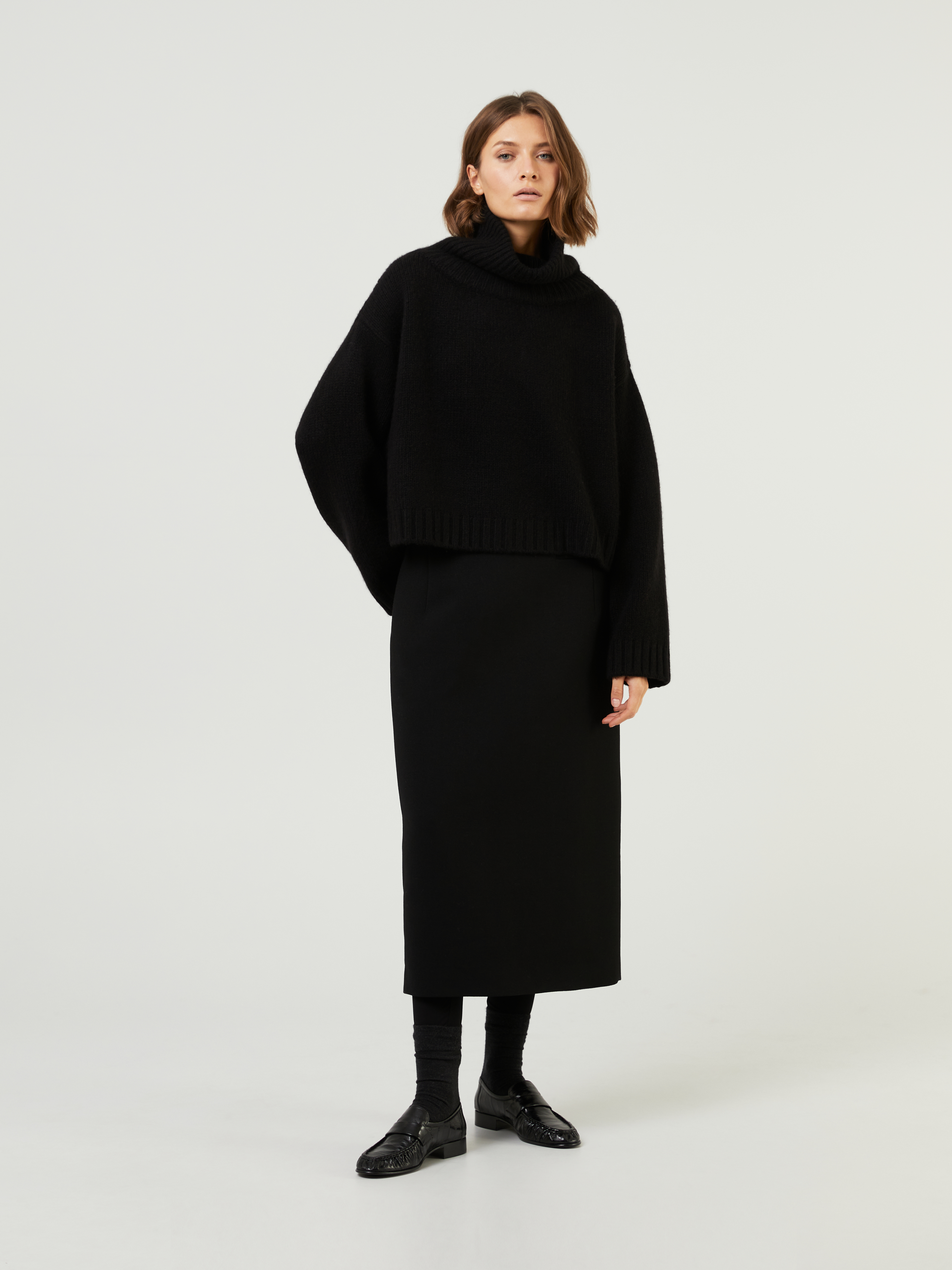 Row Turtleneck sweater 'Roque' Black 