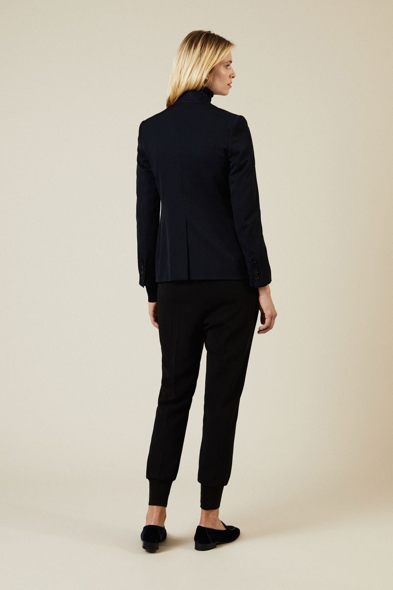 Klassischer Wollblazer Marineblau