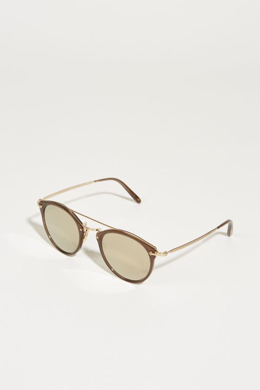 Oliver Peoples Sonnenbrille 'Remick' Gold/Braun