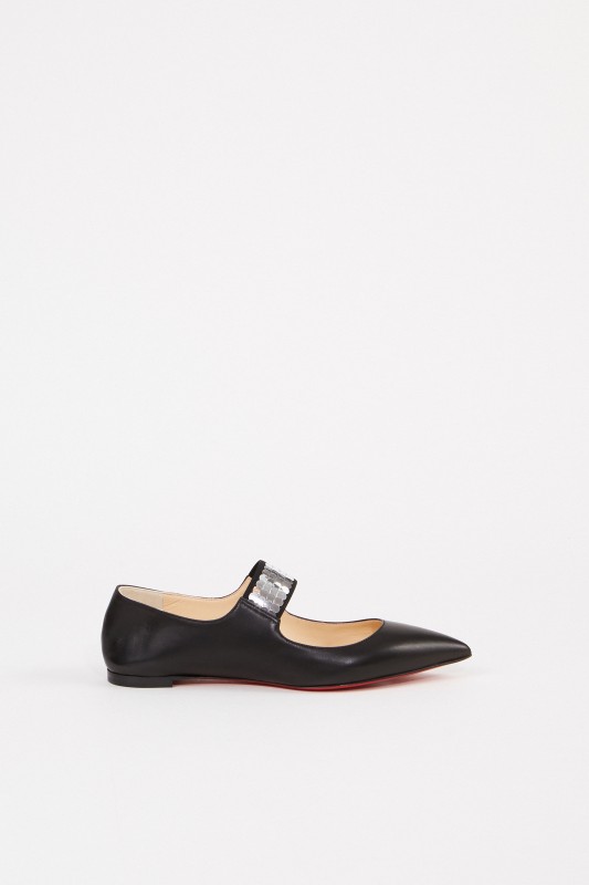 Christian Louboutin Flats mit Pailletten-Details Schwarz