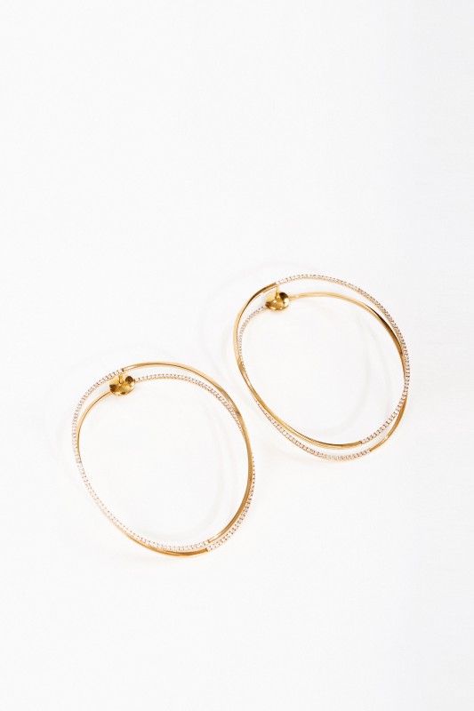 Delfina Delettrez Ohrring 'Earclipse' mit Diamanten Roségold