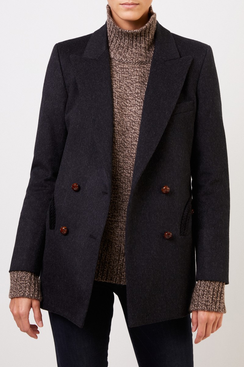 Blazé Milano Woll-Blazer 'Everyday' Schwarz Mélange