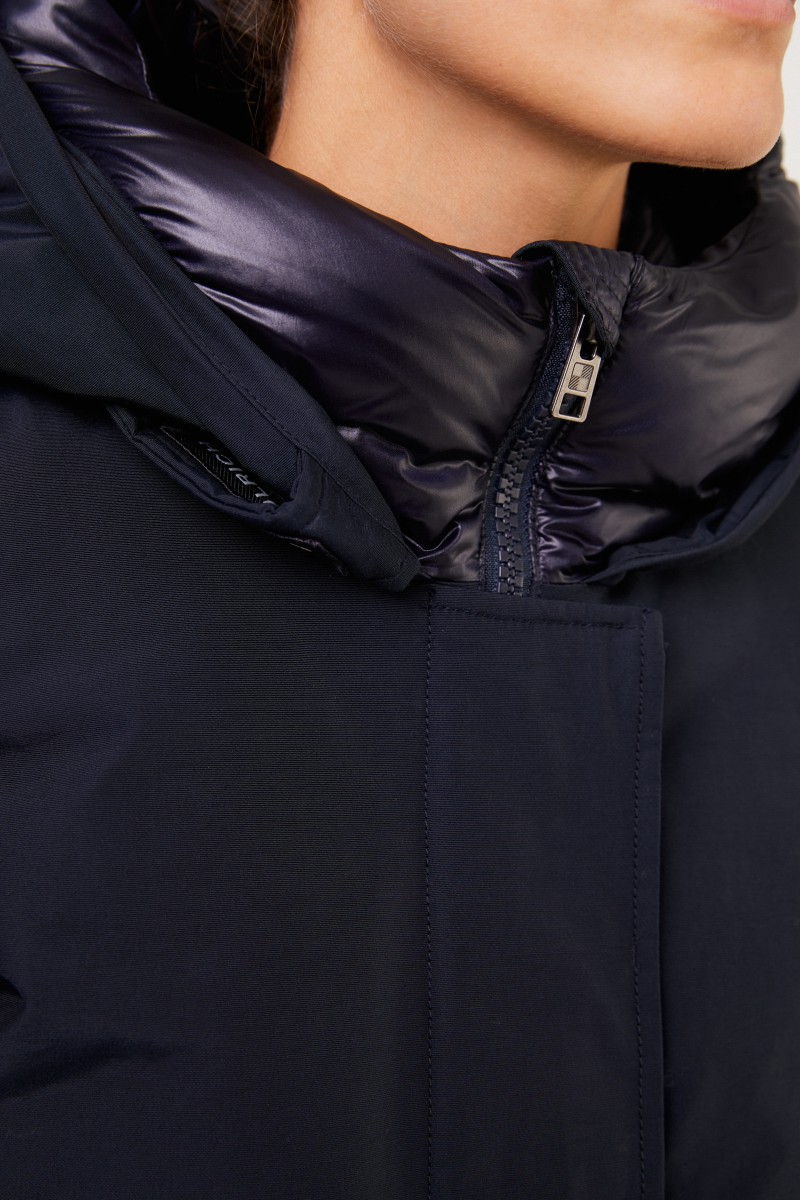 Woolrich Daunenjacke 'Arctic Parka' mit Kapuze Marineblau