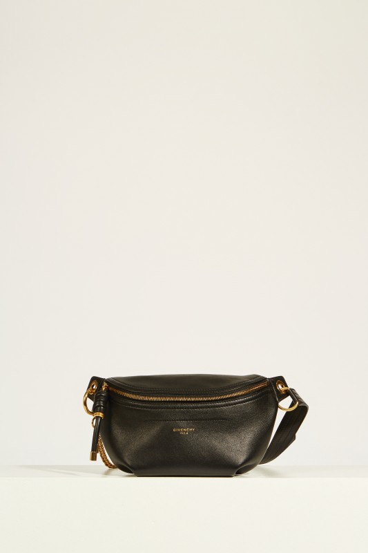 Leder-Gürteltasche 'Belt Bag' Schwarz