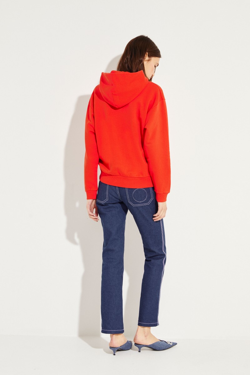 Sweatshirt mit Kapuze Rot