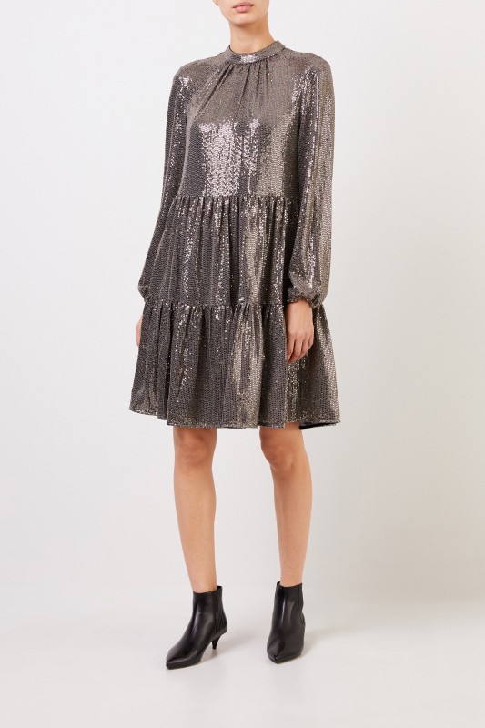 Steffen Schraut Kleid mit Paillettendetails Gold