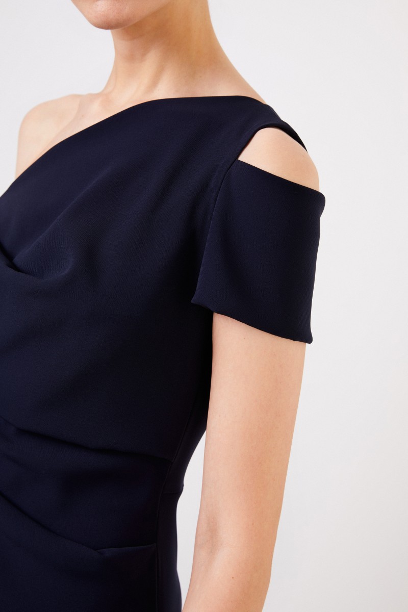 One-Shoulder Jumpsuit Marineblau