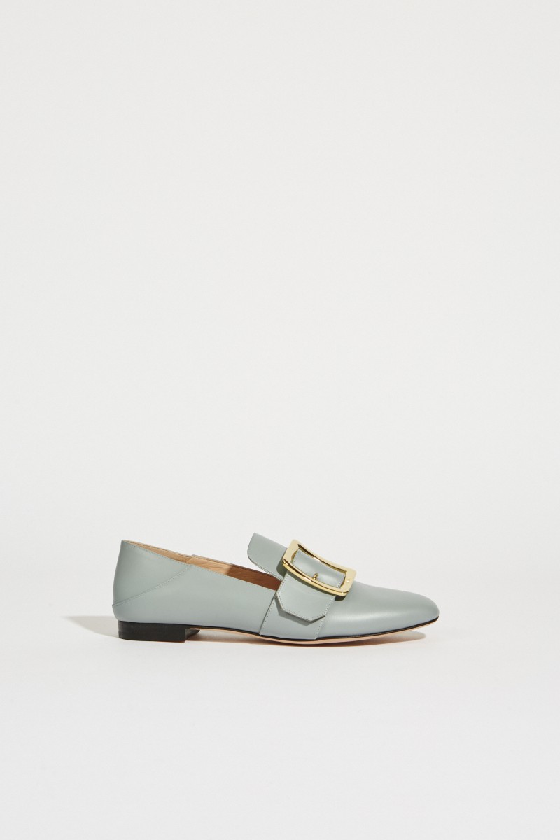 Lederloafer 'Janelle' Taubenblau