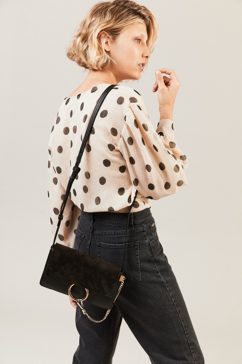 Schultertasche 'Faye Small' Schwarz