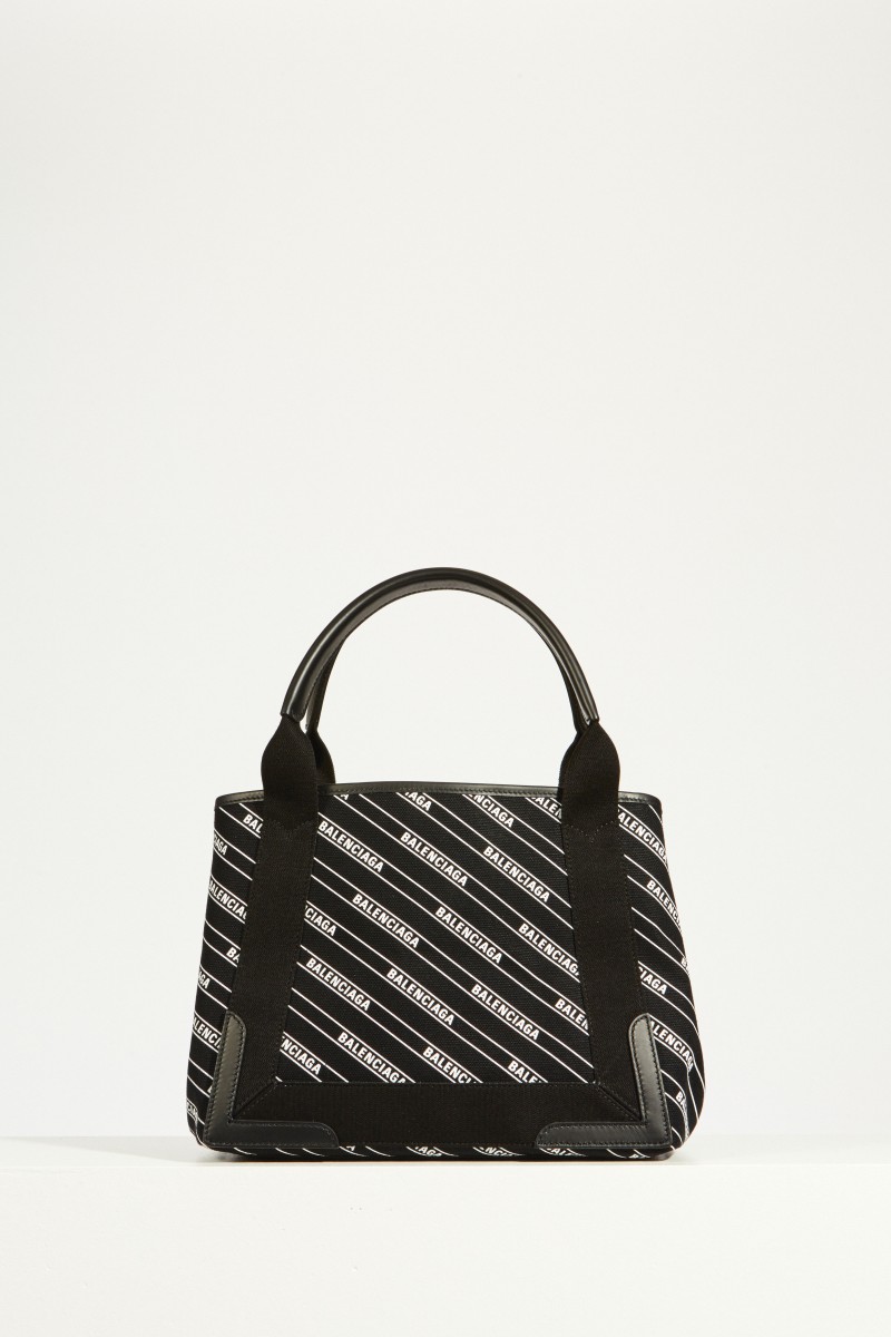 Shopper 'Cabas S' Schwarz/Weiß