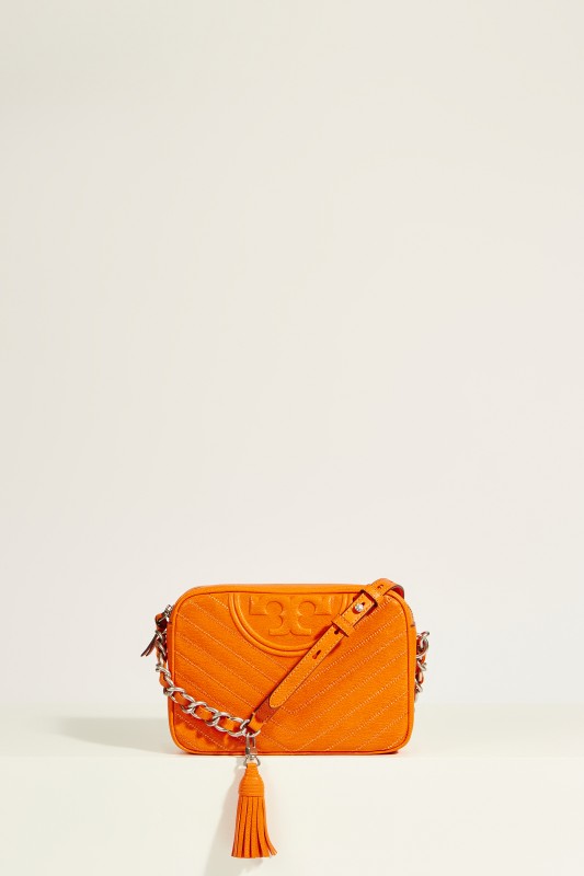 Leder-Umhängetasche 'Fleming Camera' Orange