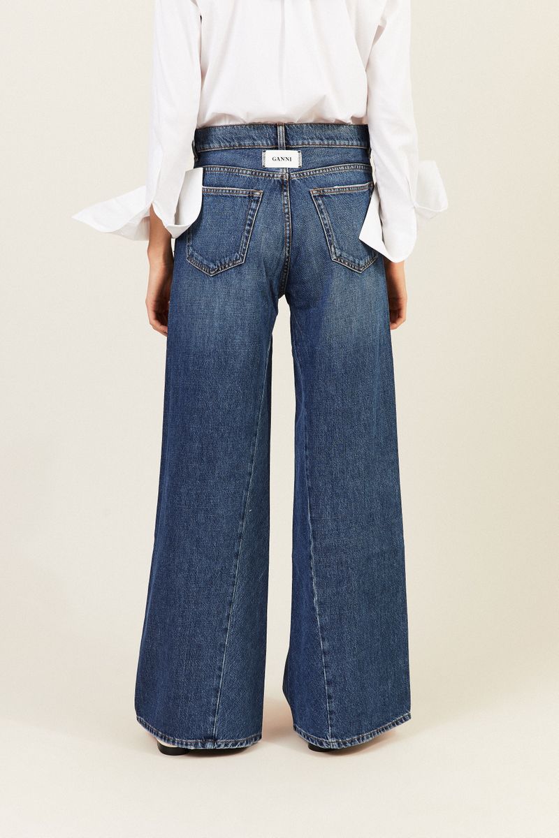 Jeans mit Schlag Blau