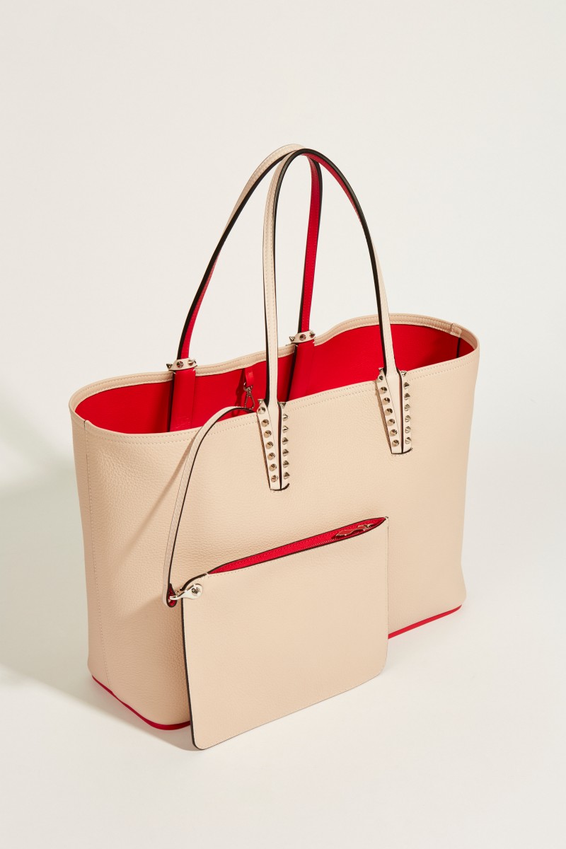 Christian Louboutin Shopper mit Nietendetails 'Cabata' Rosé