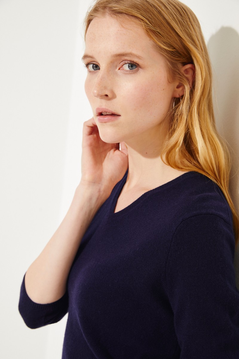 Cashmere-Pullover 'Candice' Marineblau