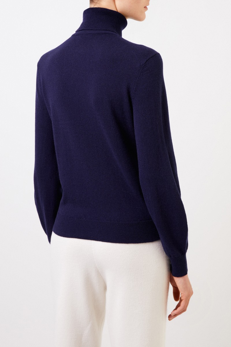 Chloé Cashmere-Rollkragenpullover Marineblau