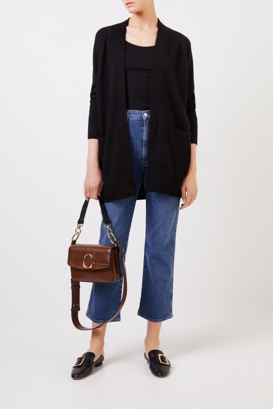 Vince Geripptes Tank-Top Schwarz