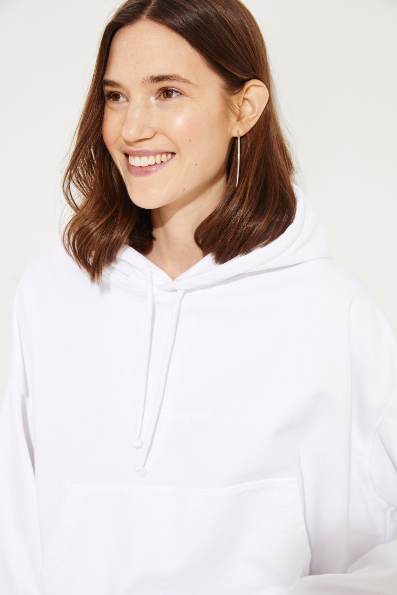 Kapuzen-Sweatshirt 'Joghy Emboss' Weiß