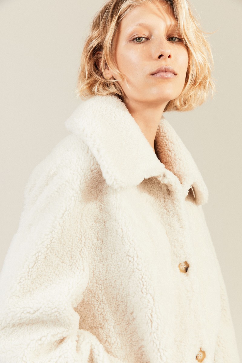 Oversize Wende-Lammfelljacke 'Oliver' Créme