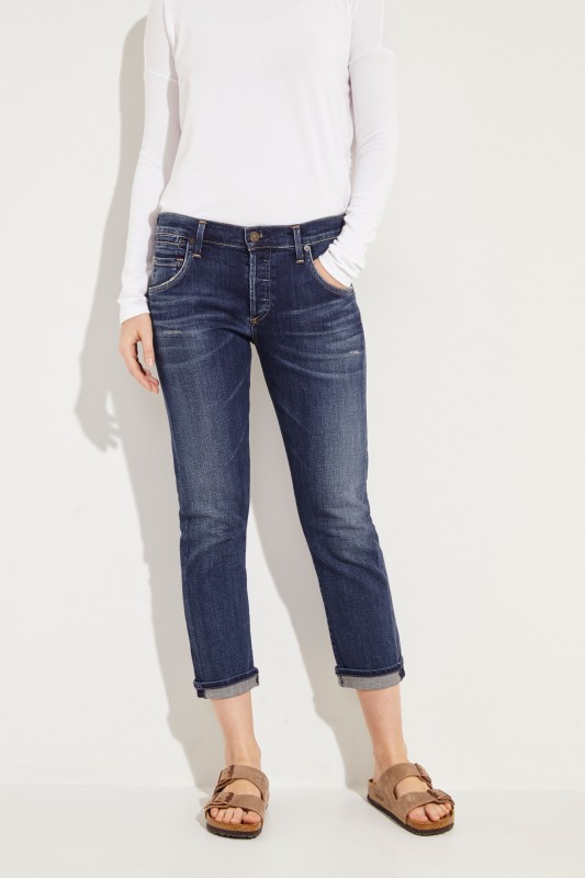 Schmale Boyfriend-Jeans 'Emmerson' Blau