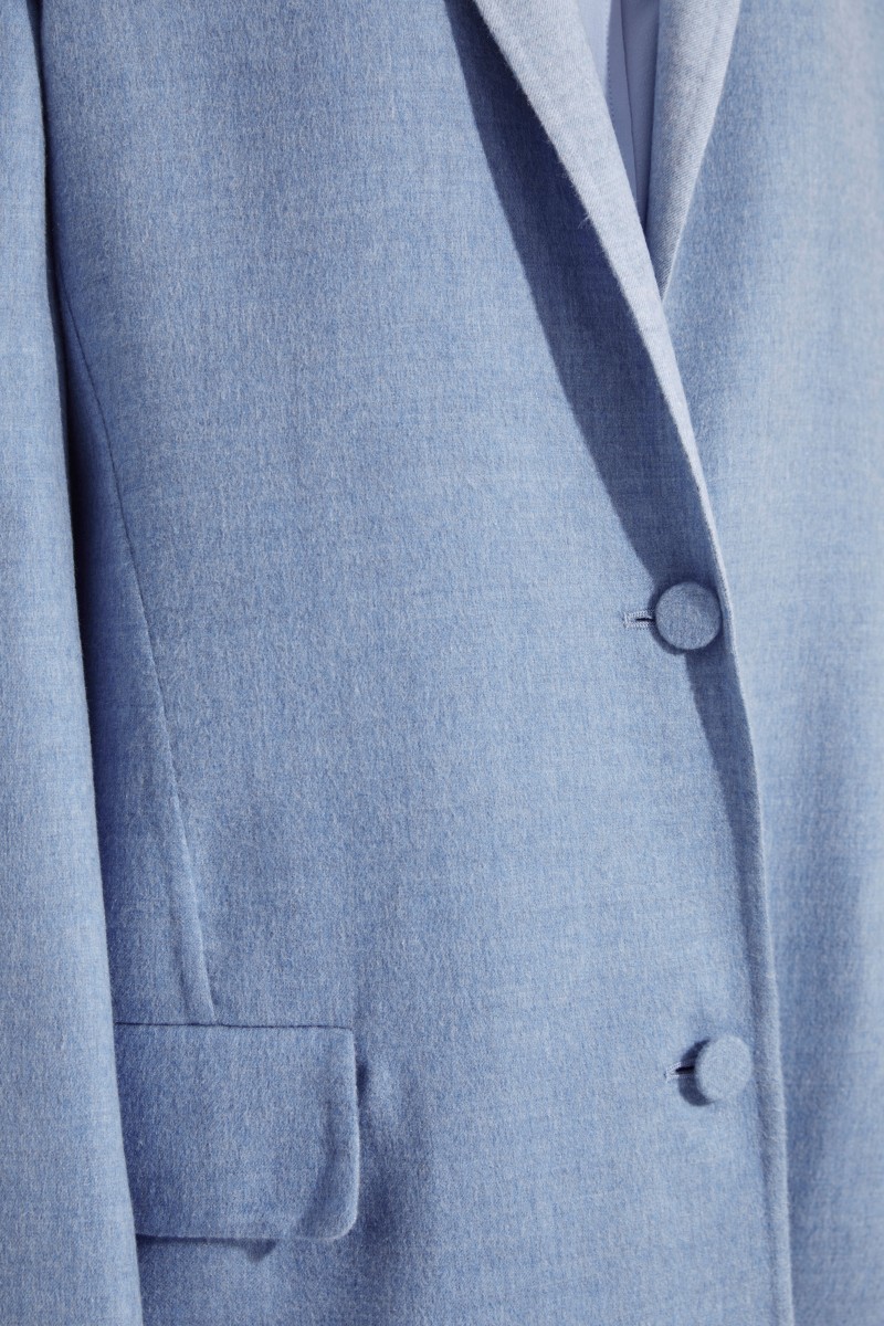 Cashmere-Mantel Hellblau