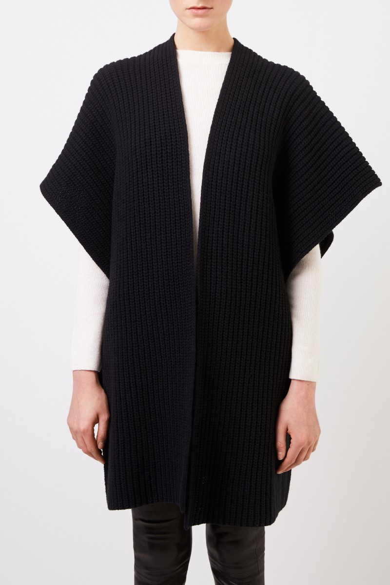 Strick-Cardigan 'VLTN' mit Logo Schwarz