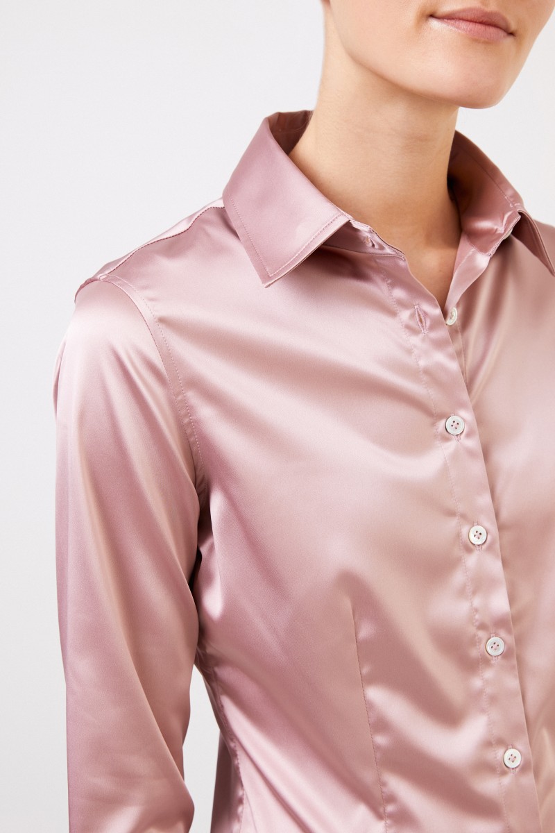 Robert Friedman Bluse 'Jonies' mit Glanz Rosé