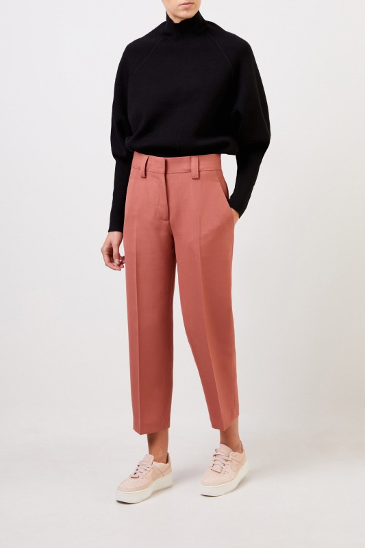 Acne Studios Klassische Woll-Hose Rost