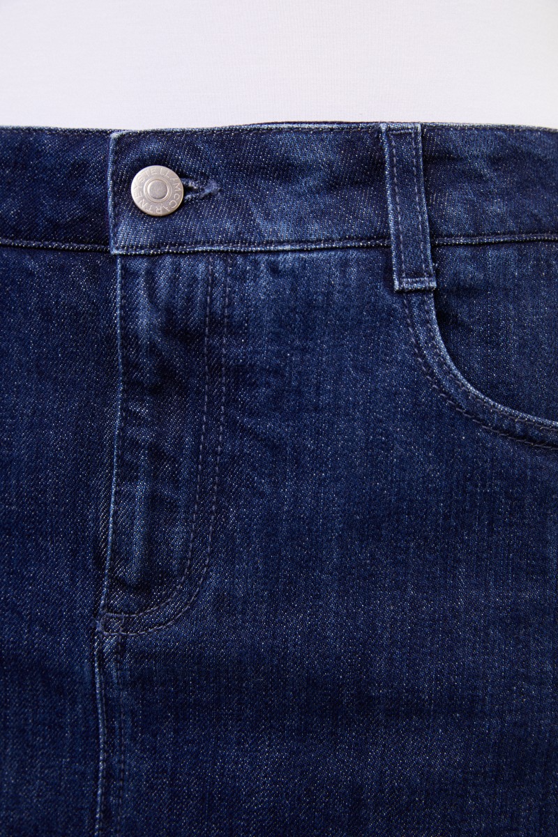 Stella McCartney Kurzer Jeansrock mit Stern-Motiv Blau