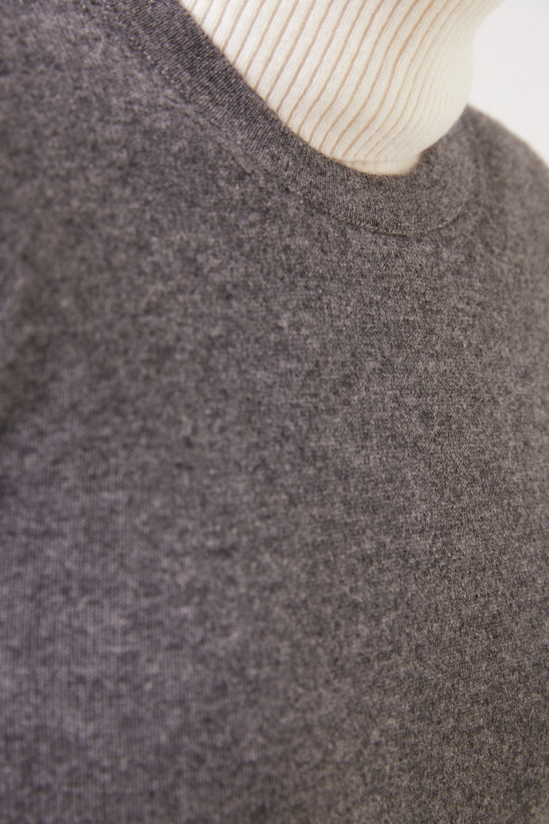 Agnona Klassischer Cashmere-Pullover Grau